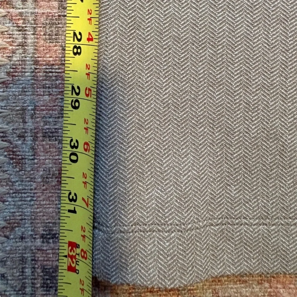 Athleta Delancey Herringbone Flare Pants Brown Tan High Rise Trousers Womens M - Picture 8 of 8